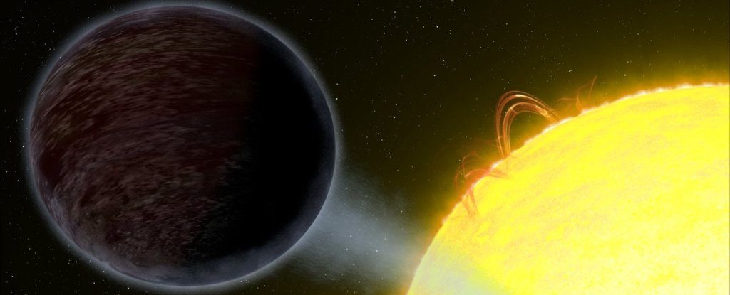 Concepção artística do exoplaneta.