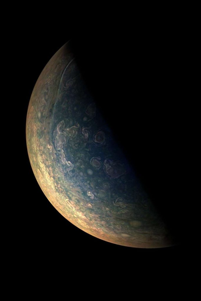 Pólo norte de Júpiter.