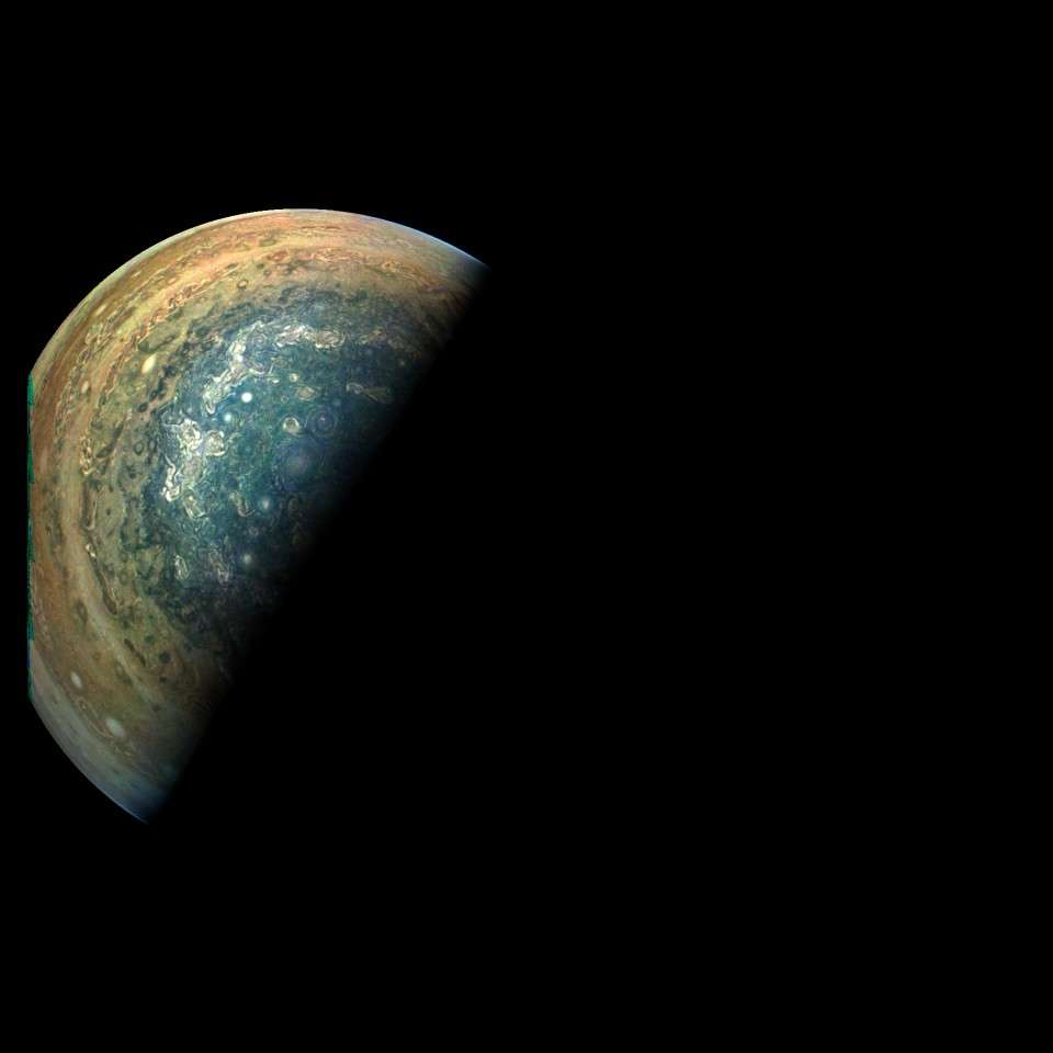 Pólo sul de Júpiter. 