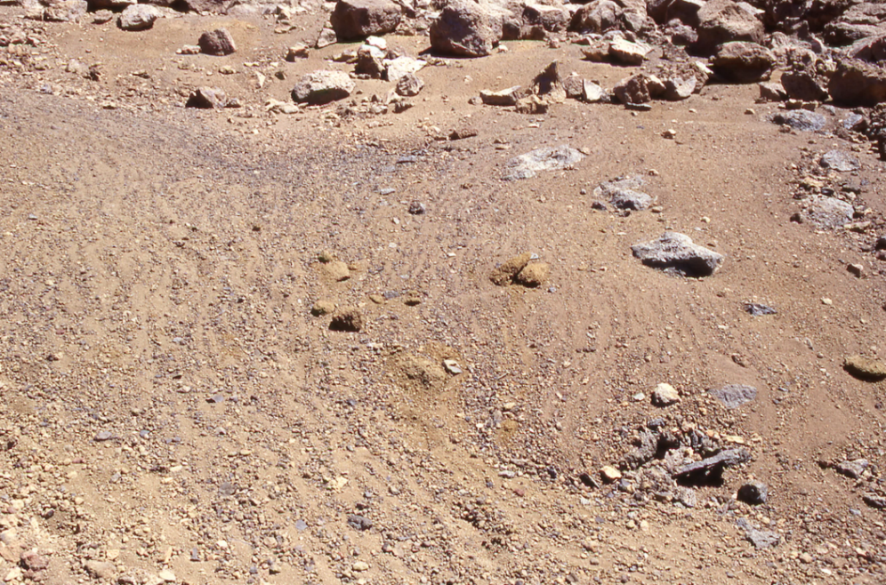 Imagem no vulcão Mauna Kea, no Havaí onde podemos ver o mesmo fenômeno observado em Marte.